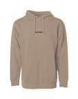 Beige hoodie with 'GOLF SHIRT' text on a white background